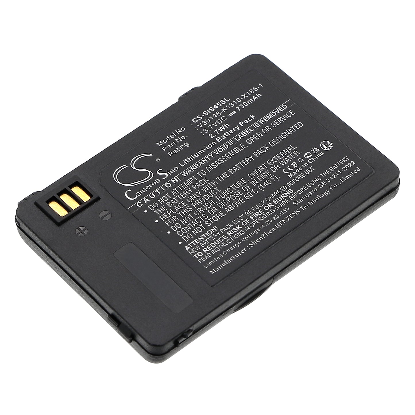 3.7V 840mAh/3.11Wh Li-ion Mobile/SmartPhone Battery for Siemens