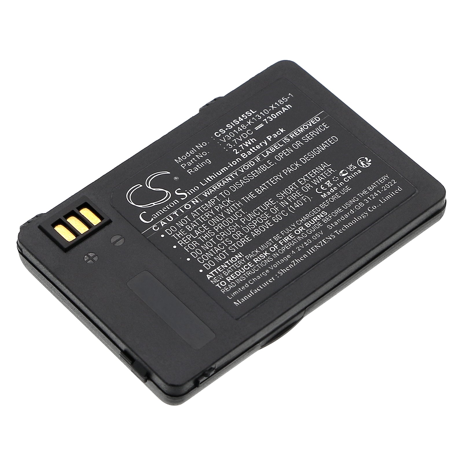 3.7V 840mAh/3.11Wh Li-ion Mobile/SmartPhone Battery for Siemens