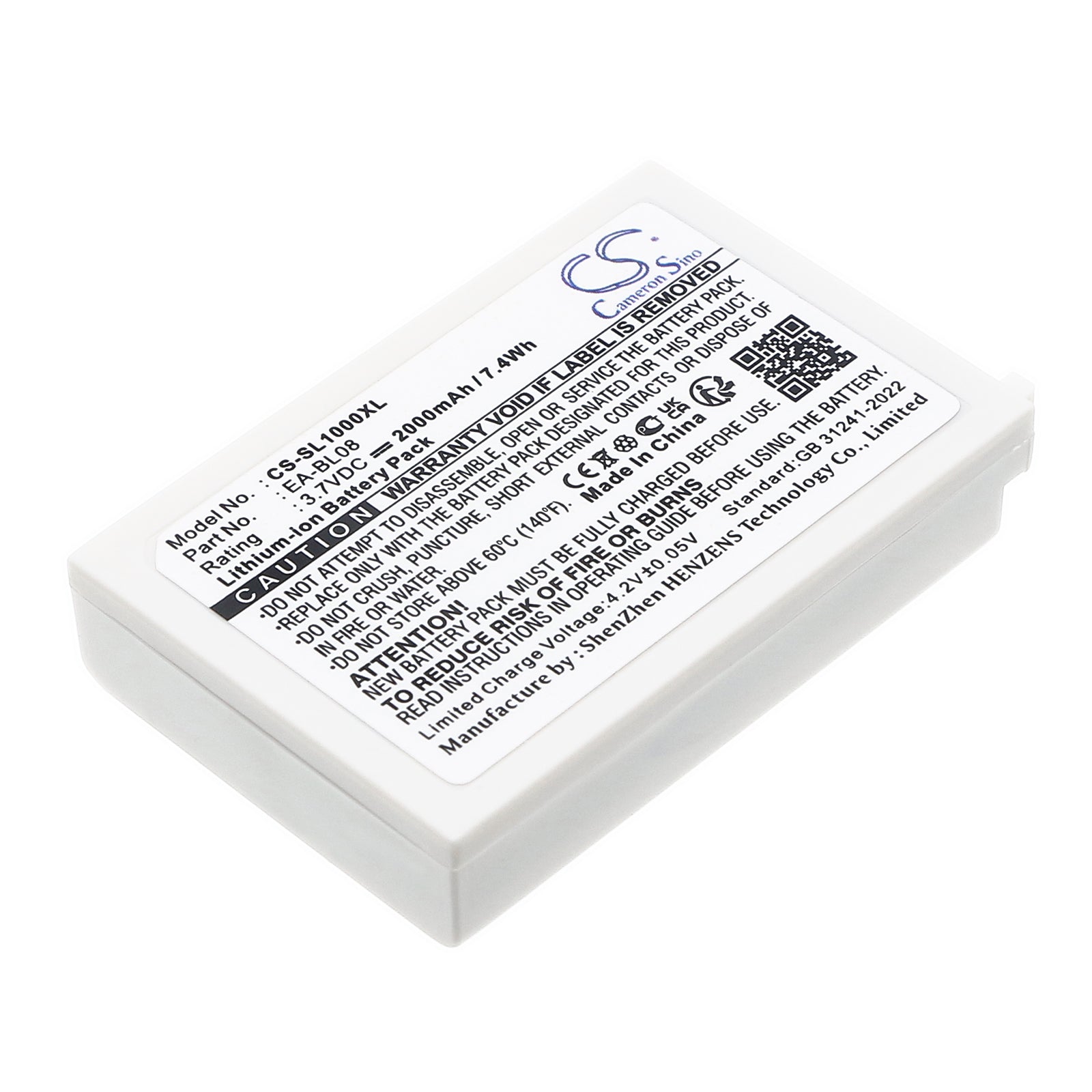 3.7V 2000mAh/7.4Wh Li-ion PDA/Pocket PC Battery for Sharp