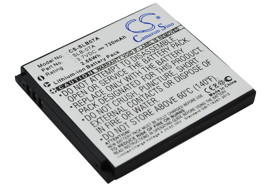 3.7V 720mAh Li-ion Camera Battery for Samsung