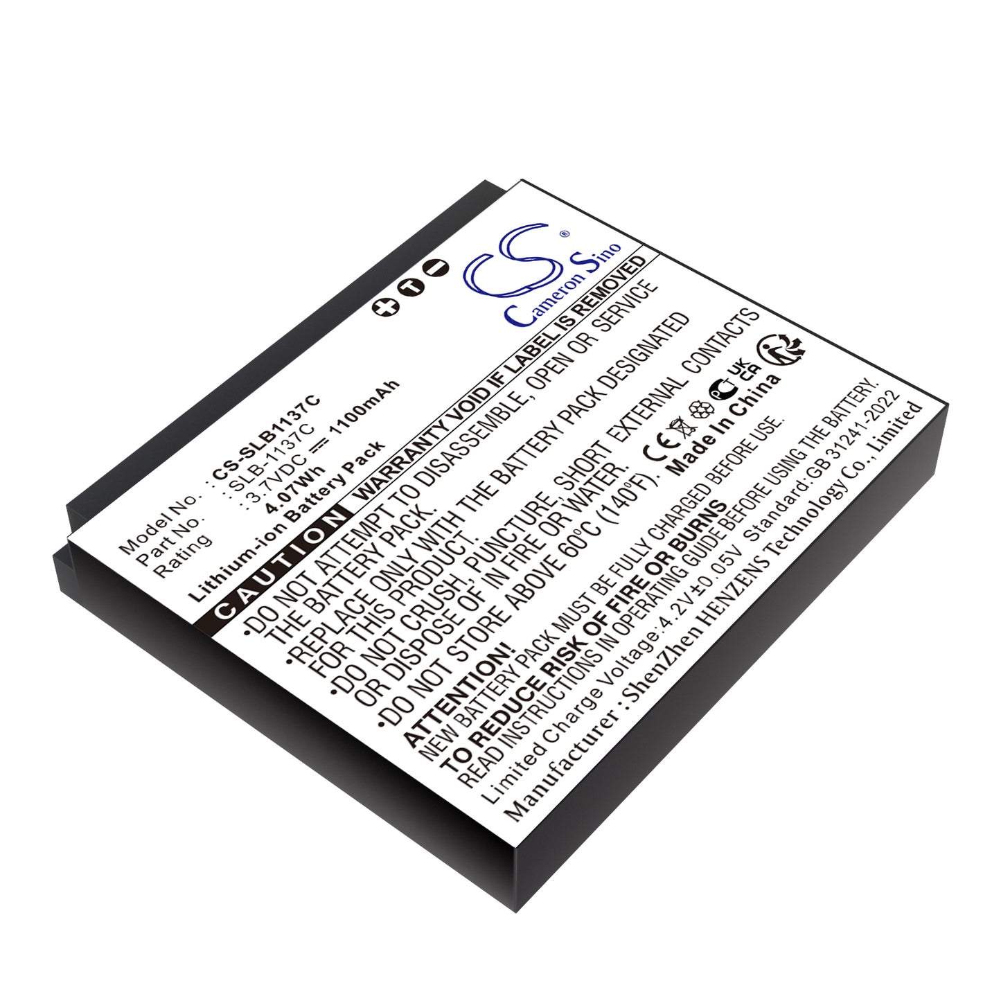 CS-SLB1137C Replacement Battery – Compatible with Digimax i7