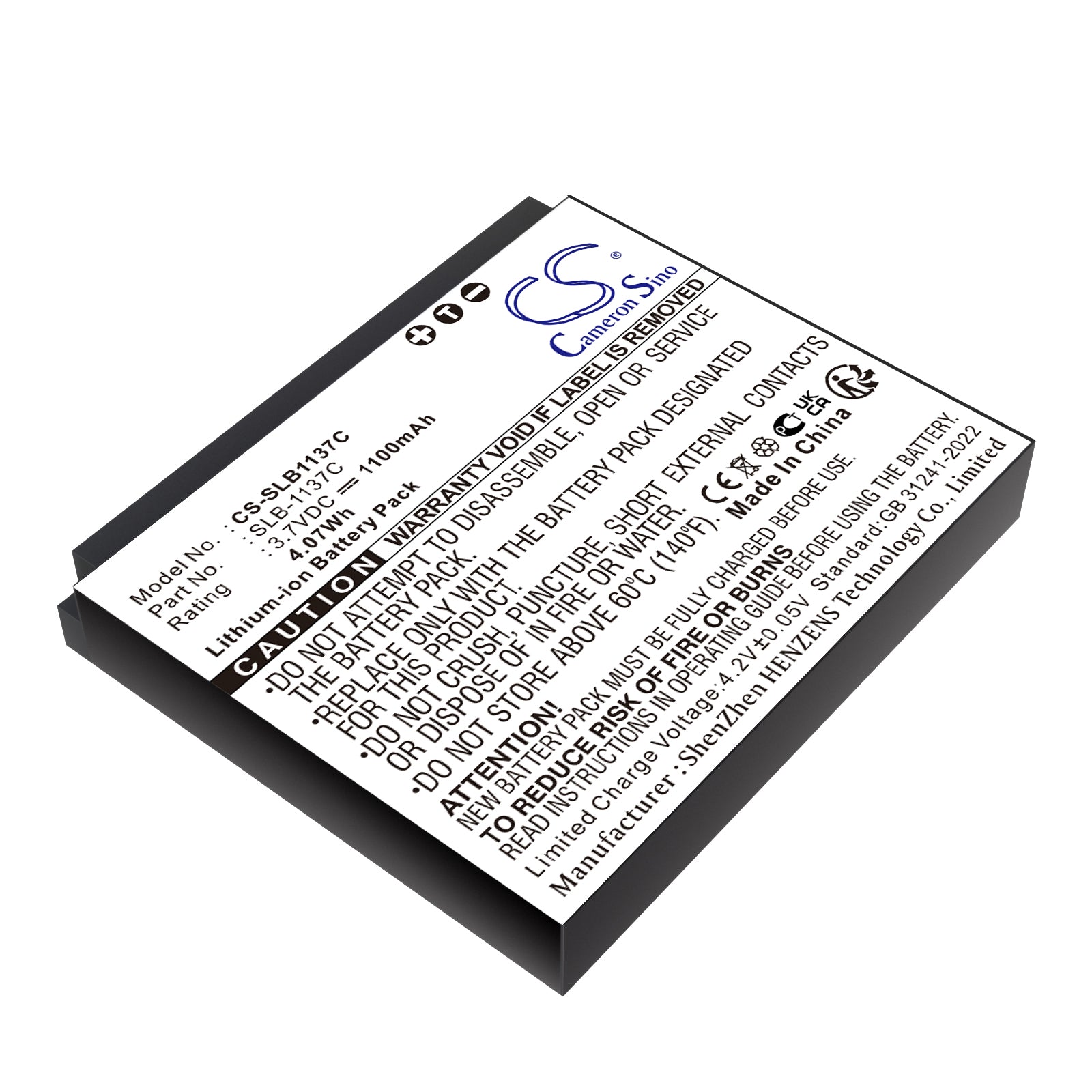 CS-SLB1137C Replacement Battery – Compatible with Digimax i7