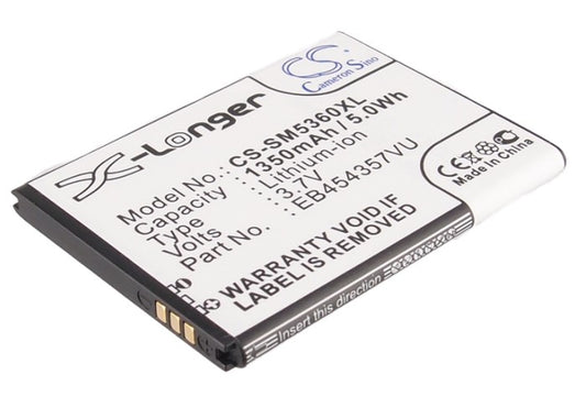 3.7V 1350mAh/5.00Wh Li-ion Mobile/SmartPhone Battery for Samsung