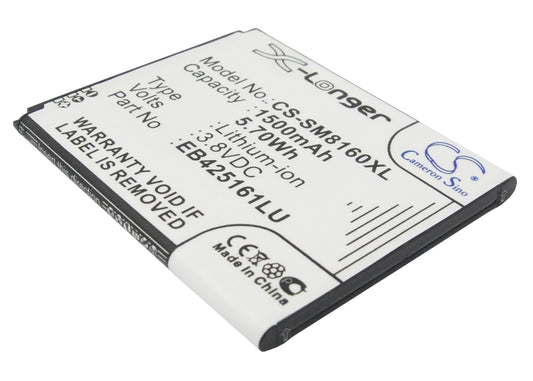 3.8V 1500mAh/5.70Wh Li-ion Mobile/SmartPhone Battery for Samsung