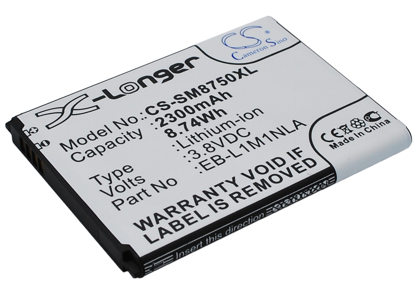 3.8V 2300mAh/8.74Wh Li-ion Mobile/SmartPhone Battery for Samsung