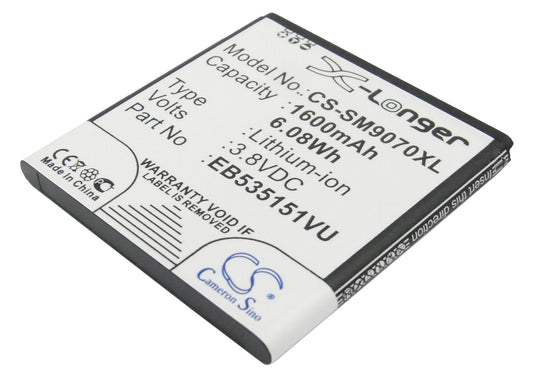 3.8V 1600mAh/6.08Wh Li-ion Mobile/SmartPhone Battery for Samsung