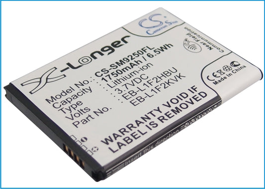 3.7V 1750mAh/6.5Wh Li-ion Mobile/SmartPhone Battery for Samsung