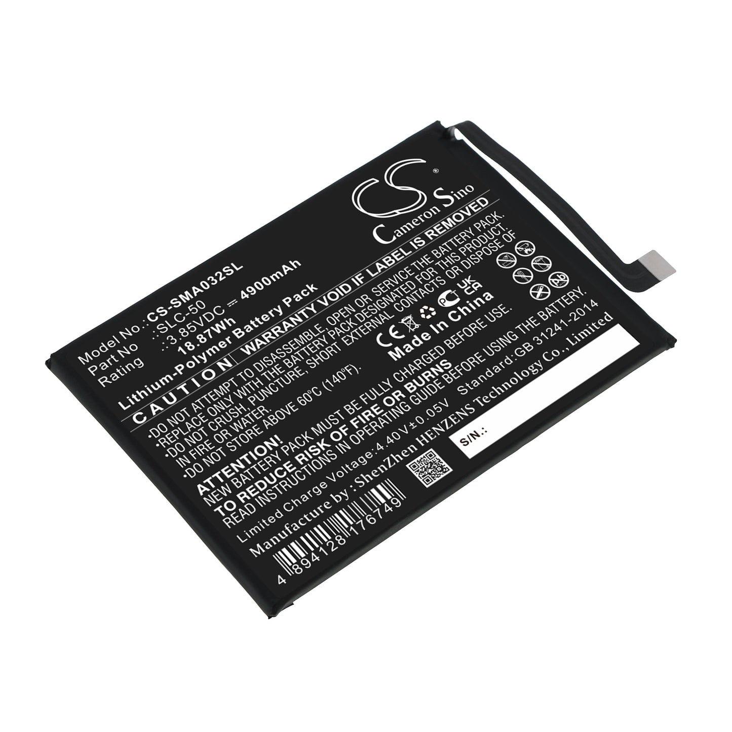 CS-SMA032SL Replacement Battery – Compatible with Galaxy A03 Core, SM-A032F, SM-A032F/DS, SM-A032M, SM-A032U