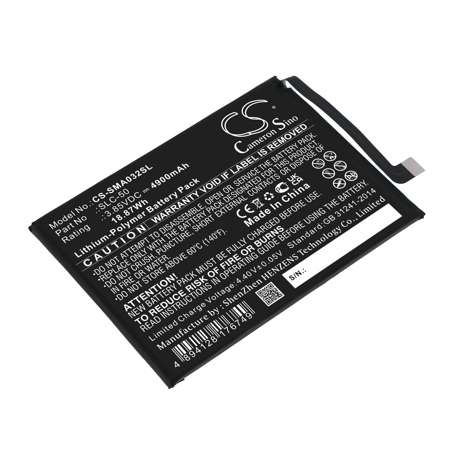 CS-SMA032SL Replacement Battery – Compatible with Galaxy A03 Core, SM-A032F, SM-A032F/DS, SM-A032M, SM-A032U