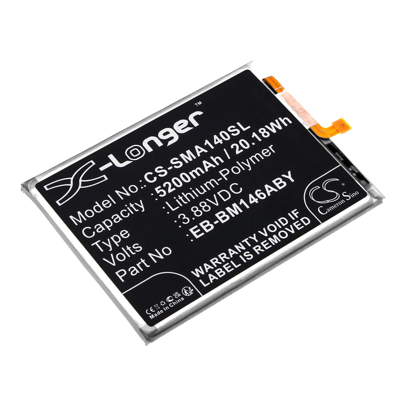 CS-SMA140SL Replacement Battery – Compatible with Galaxy M14, Galaxy M14 5G, SM-M146B/DS, SM-M146B/DSN, SM-M146B/N