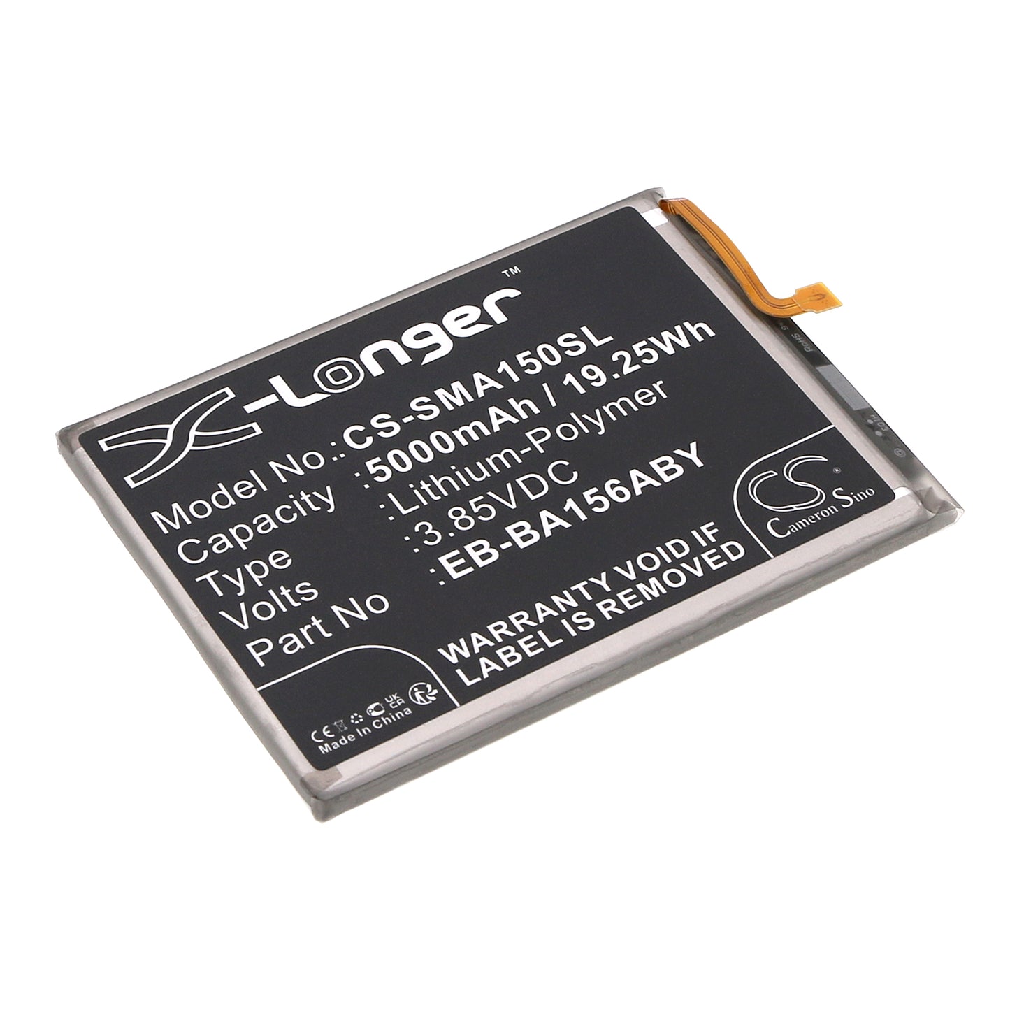 CS-SMA150SL Replacement Battery – Compatible with Galaxy A15 4G 2024, Galaxy A15 5G 2024, M-A155M/DSN, SM-A155F/DSN, SM-A155F/N, SM-A155M/N, SM-A1560, SM-A156A, SM-A156B/DSN, SM-A156E/DS, SM-A156E/DSN, SM-A156E/N, SM-A156M/DSN, SM-A156M/N, SM-A156R4, SM-A156T, SM-A156U, SM-A156U1, SM-A156U1/DS, SM-A156V, SM-A156W, SM-S156VL