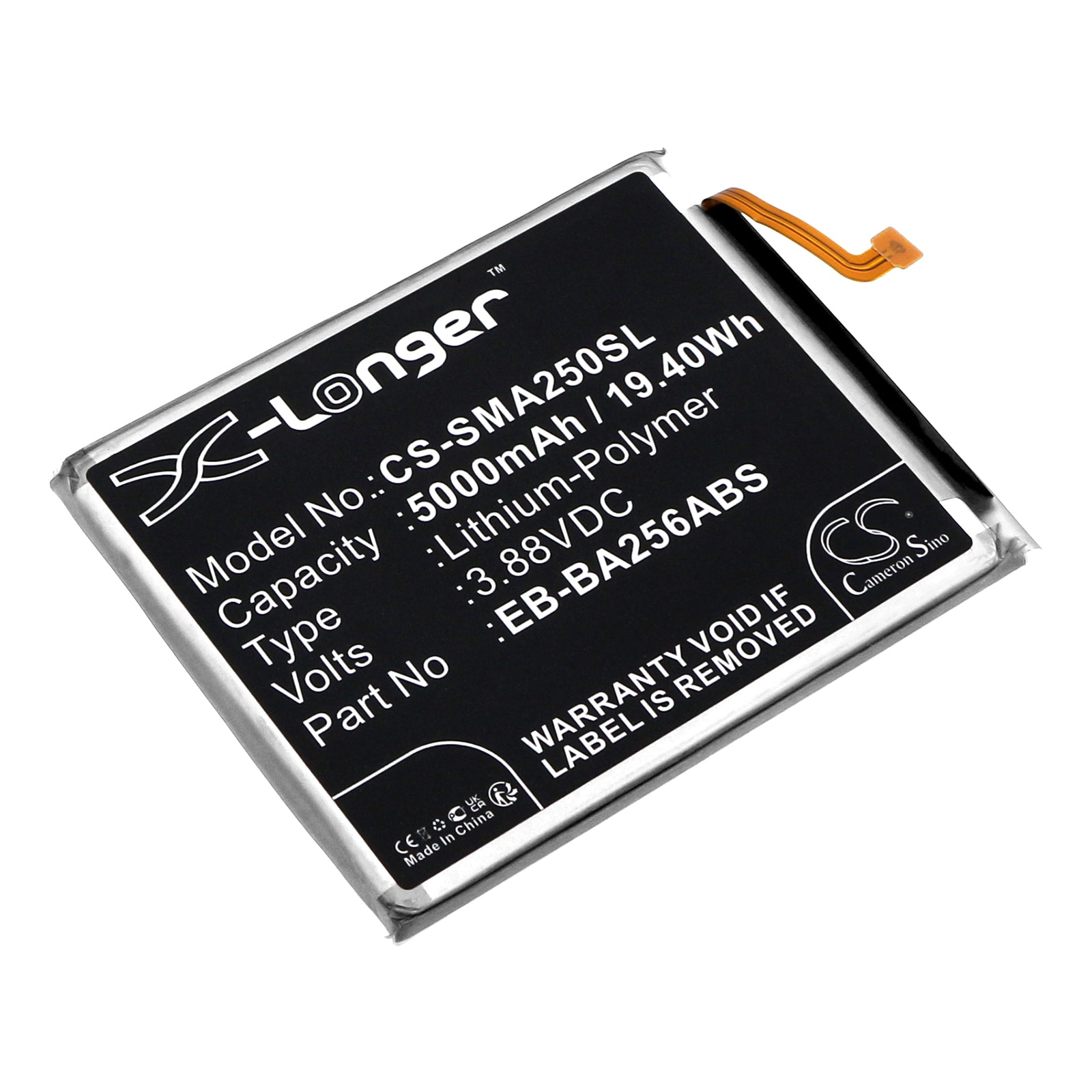 CS-SMA250SL Replacement Battery – Compatible with Galaxy A25, Galaxy A25 5G, Galaxy A55, Galaxy A55 5G, SM-A2560, SM-A256B/DSN, SM-A256E/DSN, SM-A256E/N, SM-A256N, SM-A256U, SM-A256U1/DS, SM-A5560, SM-A556B/DS, SM-A556D, SM-A556E, SM-A556E/DS, SM-A556J