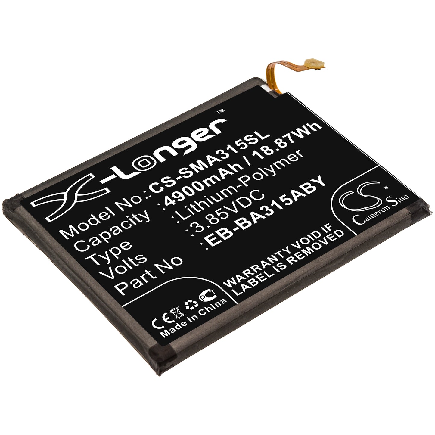 CS-SMA315SL Replacement Battery – Compatible with Galaxy A31, SM-A310F, SM-A310F/DS, SM-A310M/DS, SM-A310N0, SM-A315, SM-A315F/DS