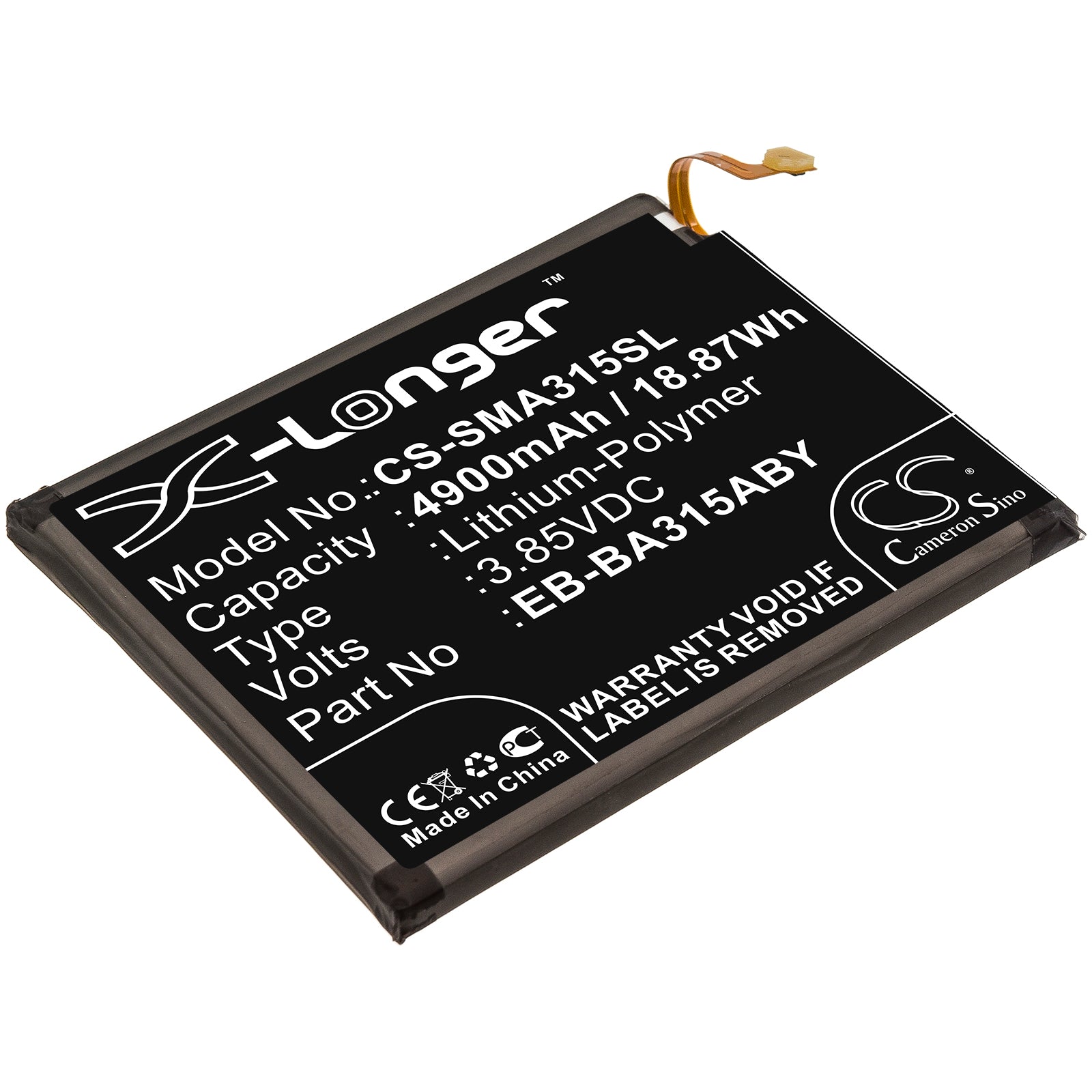 CS-SMA315SL Replacement Battery – Compatible with Galaxy A31, SM-A310F, SM-A310F/DS, SM-A310M/DS, SM-A310N0, SM-A315, SM-A315F/DS