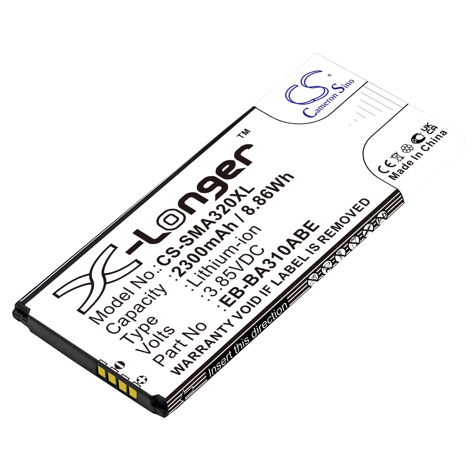 3.85V 2300mAh/8.86Wh Li-ion Mobile/SmartPhone Battery for Samsung