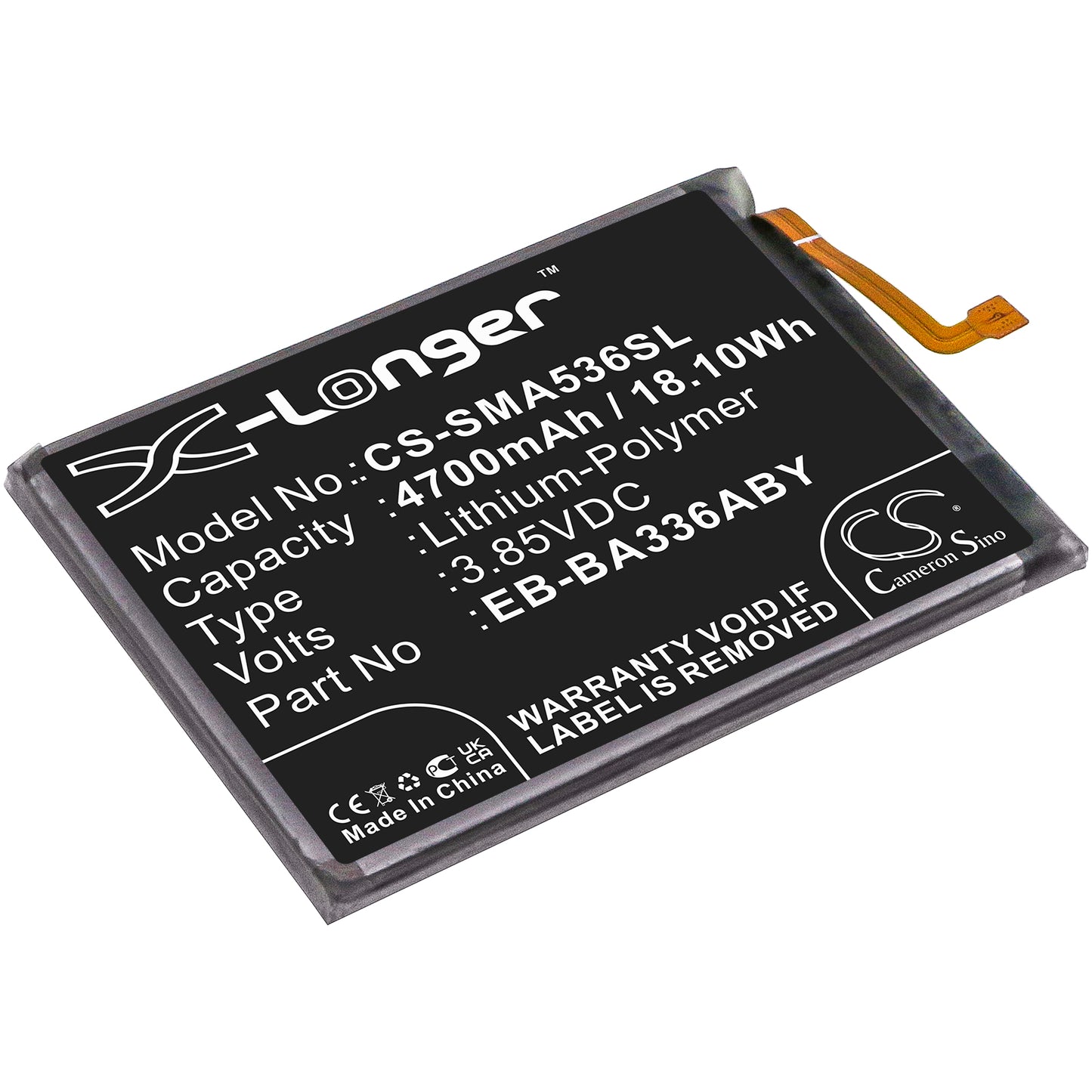 CS-SMA536SL Replacement Battery – Compatible with Galaxy A33 5G, Galaxy A53 5G, Galaxy A53 5G 2022, SM-A3360, SM-A336B/DSN, SM-A336E, SM-A336E/DS, SM-A336E/DSN, SM-A336N, SM-A5360, SM-A536A, SM-A536B/DS, SM-A536D, SM-A536E, SM-A536E/DS, SM-A536J, SM-A536N, SM-A536R4, SM-A536T, SM-A536U, SM-A536U1, SM-A536V