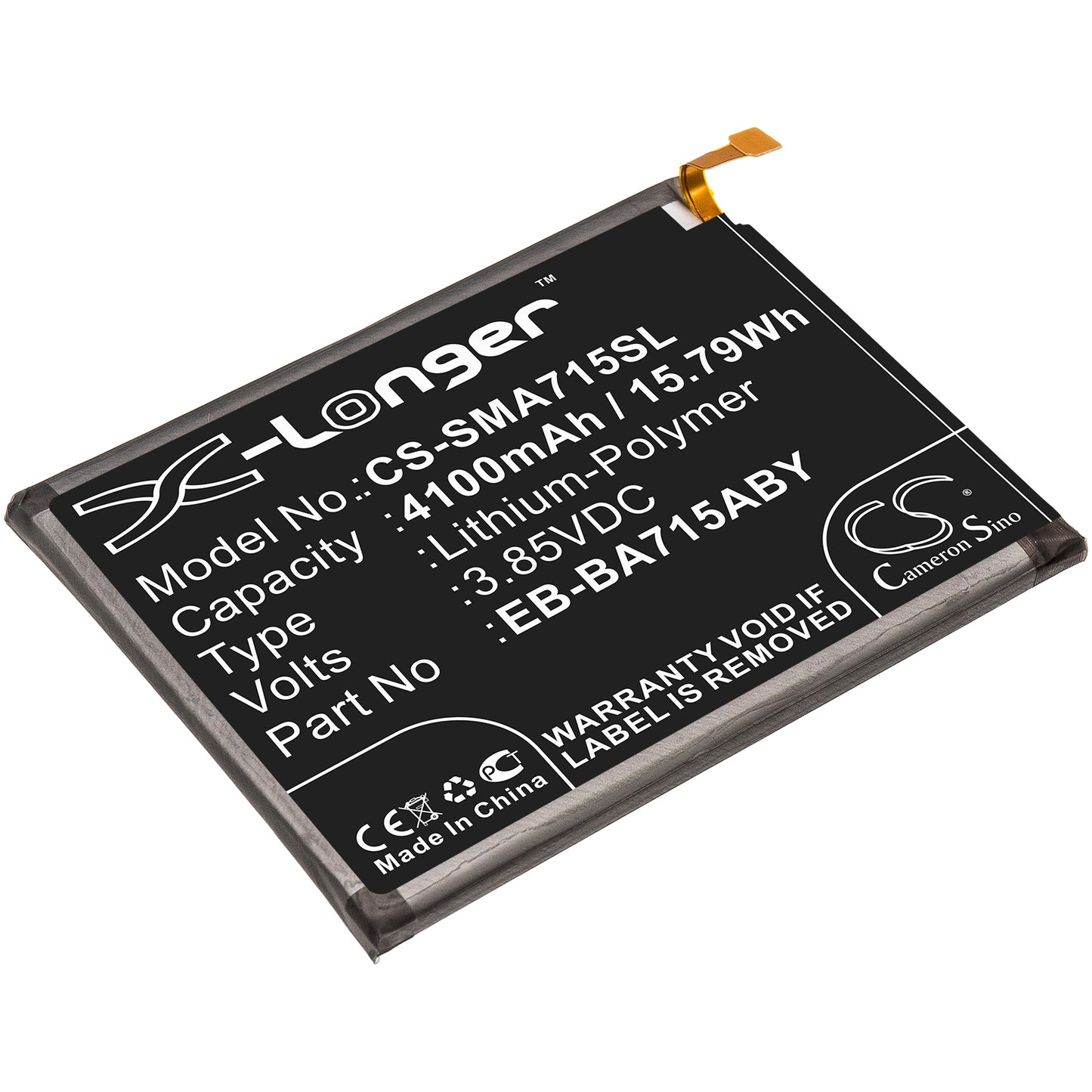CS-SMA715SL Replacement Battery – Compatible with Galaxy A71, SM-A715F, SM-A7160, SM-A716B, SM-A716G, SM-A716U