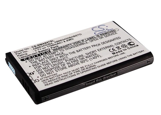 3.7V 1100mAh/4.0Wh Li-ion Mobile/SmartPhone Battery for Samsung