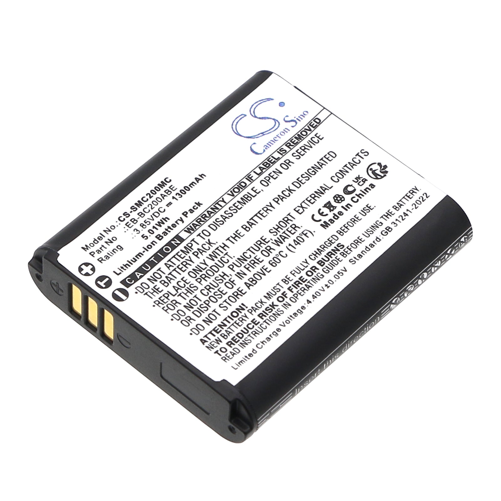 CS-SMC200MC Replacement Battery – Compatible with Gear 360, SM-C200