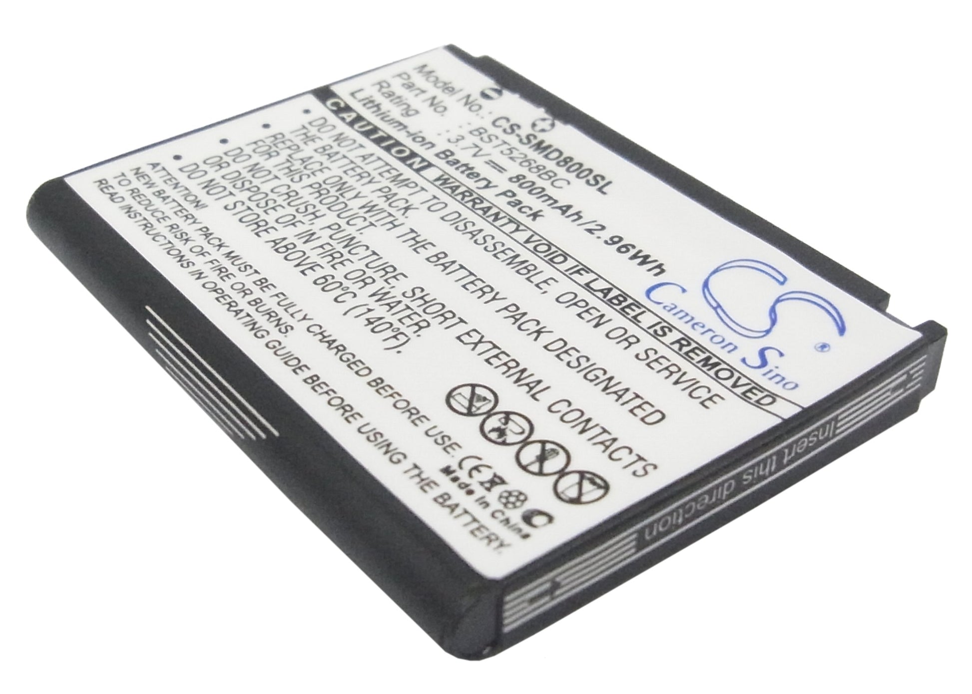 3.7V 800mAh Li-ion Mobile/SmartPhone Battery for Samsung