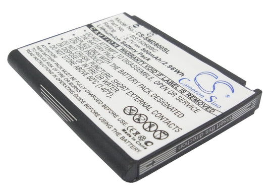 3.7V 800mAh Li-ion Mobile/SmartPhone Battery for Samsung