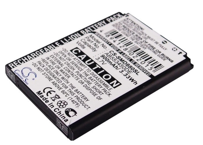 3.7V 900mAh/3.33Wh Li-ion Mobile/SmartPhone Battery for Samsung