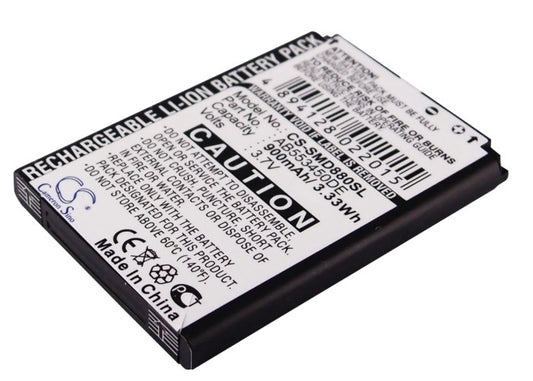 3.7V 900mAh/3.33Wh Li-ion Mobile/SmartPhone Battery for Samsung