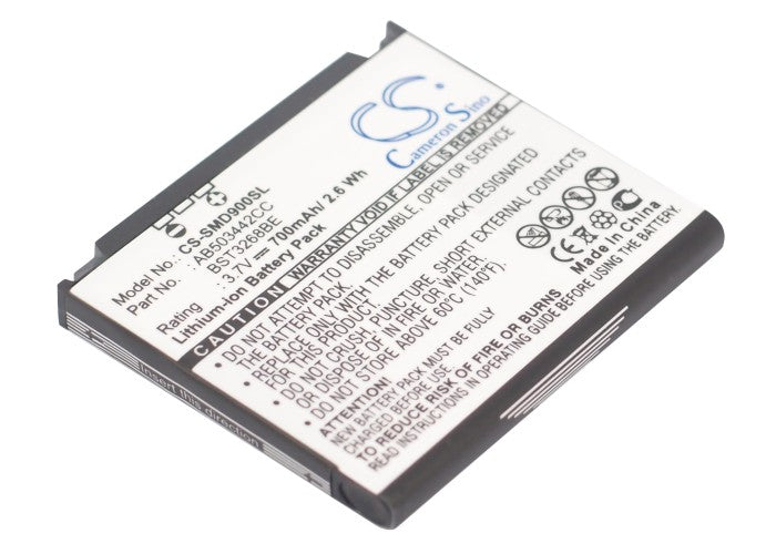 CS-SMD900SL 700mAh / 2.6Wh  Suitable for Samsung SGH-D908, SGH-D900, SGH-D900i ...