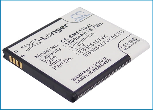 3.7V 1800mAh/6.7Wh Li-ion Mobile/SmartPhone Battery for Samsung