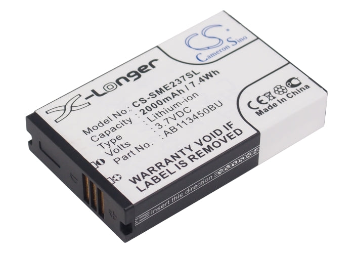 3.7V 2000mAh/7.4Wh Li-ion Mobile/SmartPhone Battery for Samsung