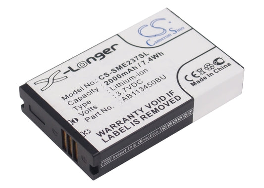 3.7V 2000mAh/7.4Wh Li-ion Mobile/SmartPhone Battery for Samsung