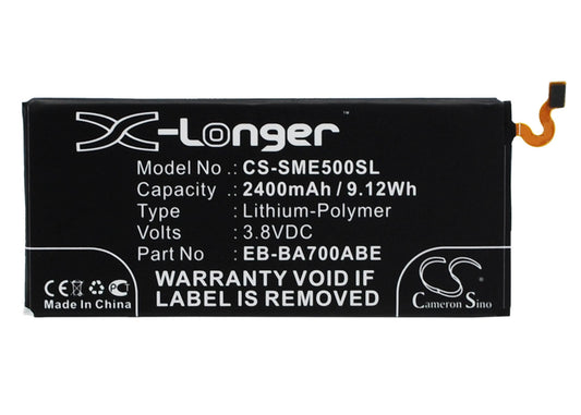 3.8V 2400mAh/9.12Wh Li-Polymer Mobile/SmartPhone Battery for Samsung