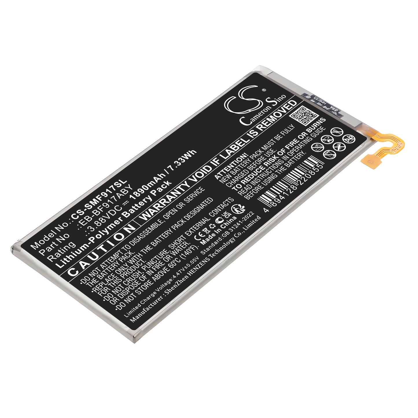 CS-SMF917SL Replacement Battery – Compatible with Galaxy W21 5G, Galaxy Z Fold2, Galaxy Z Fold2 UW 5G, M-F916U1, SCG05, SM-F9160, SM-F916A, SM-F916B, SM-F916J, SM-F916N, SM-F916P, SM-F916Q, SM-F916T, SM-F916U, SM-F916V