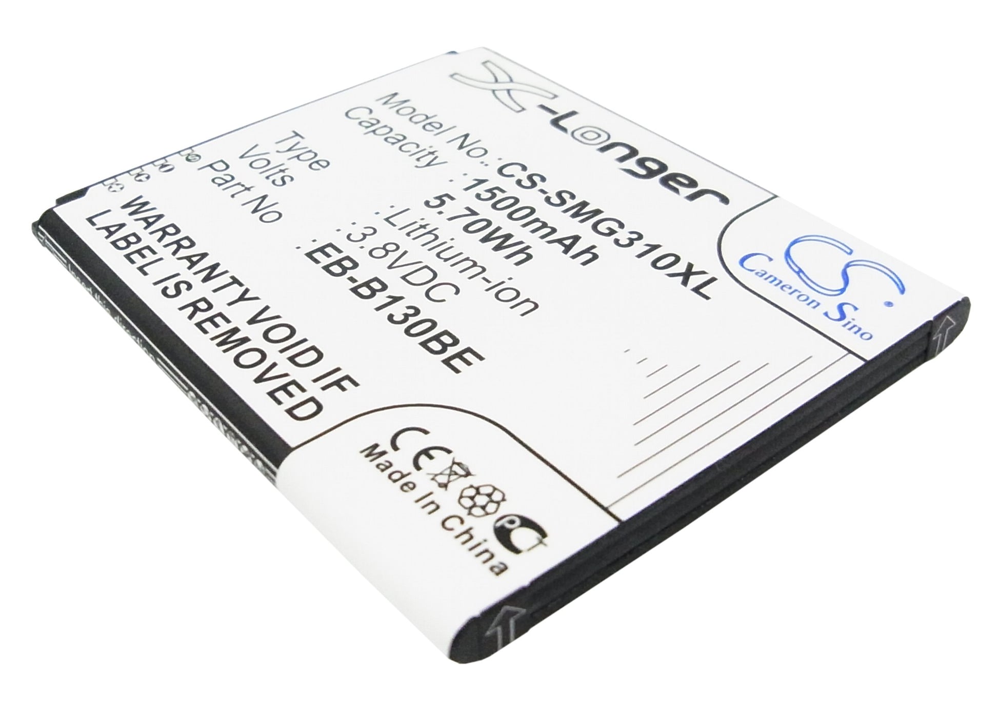 3.8V 1500mAh/5.70Wh Li-ion Mobile/SmartPhone Battery for Samsung