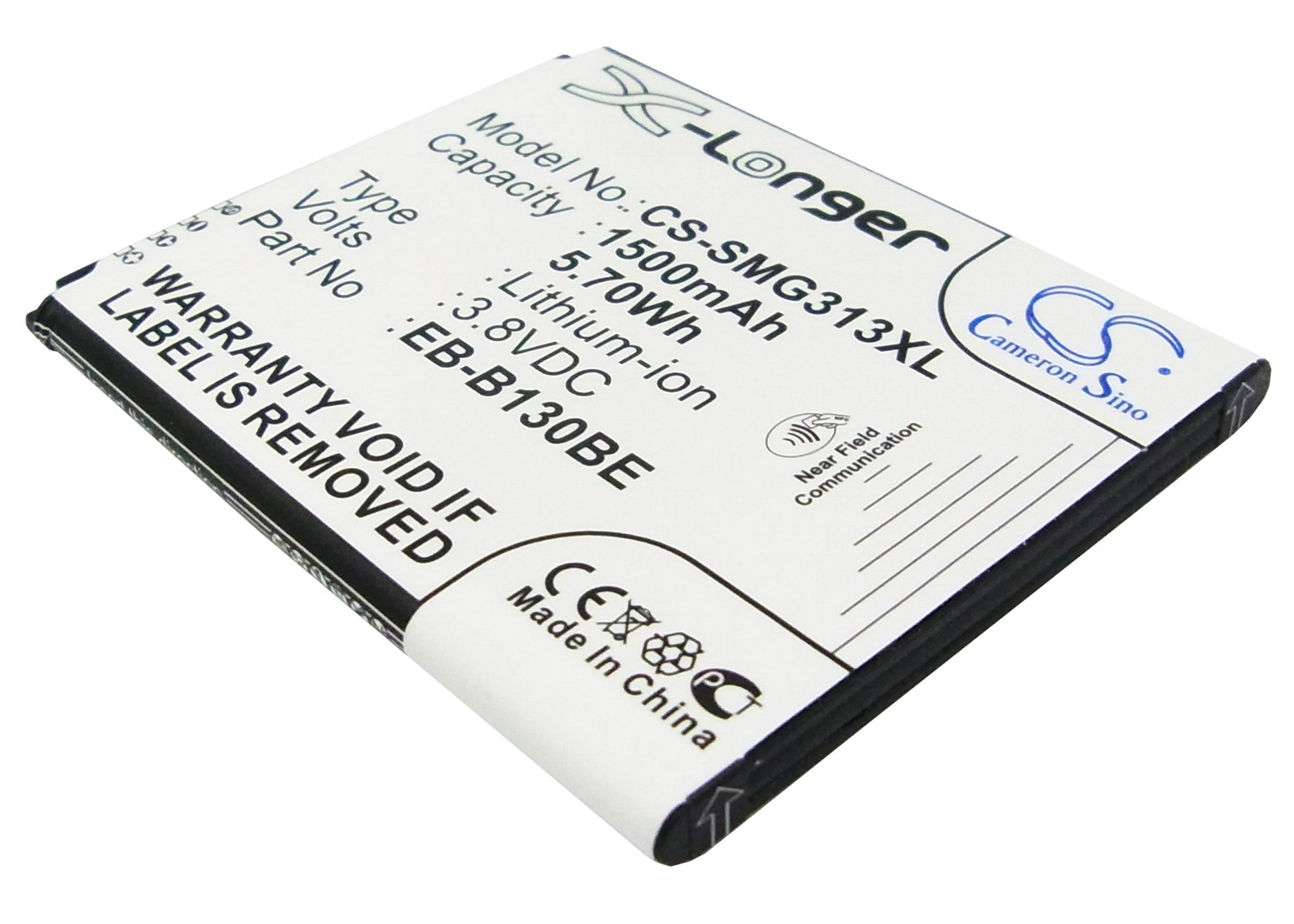 3.8V 1500mAh/5.70Wh Li-ion Mobile/SmartPhone Battery for Samsung