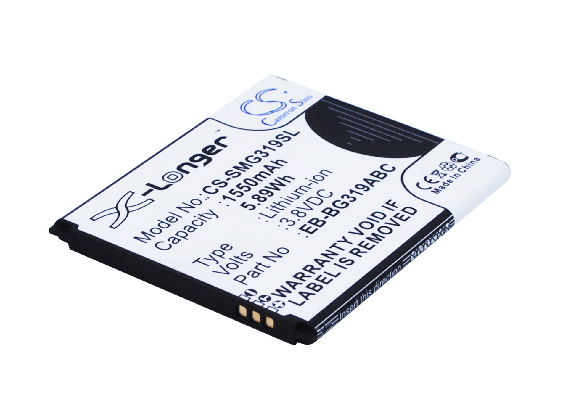 3.8V 1550mAh/5.89Wh Li-ion Mobile/SmartPhone Battery for Samsung