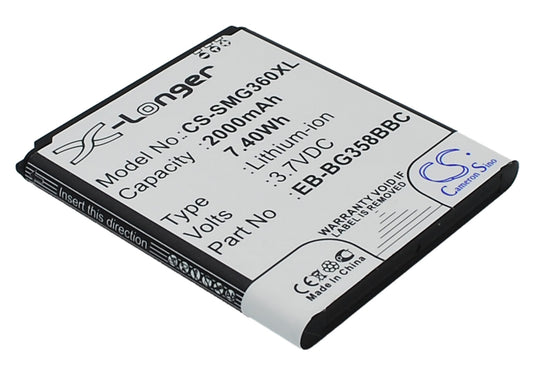 3.7V 2000mAh/7.40Wh Li-ion Mobile/SmartPhone Battery for Samsung