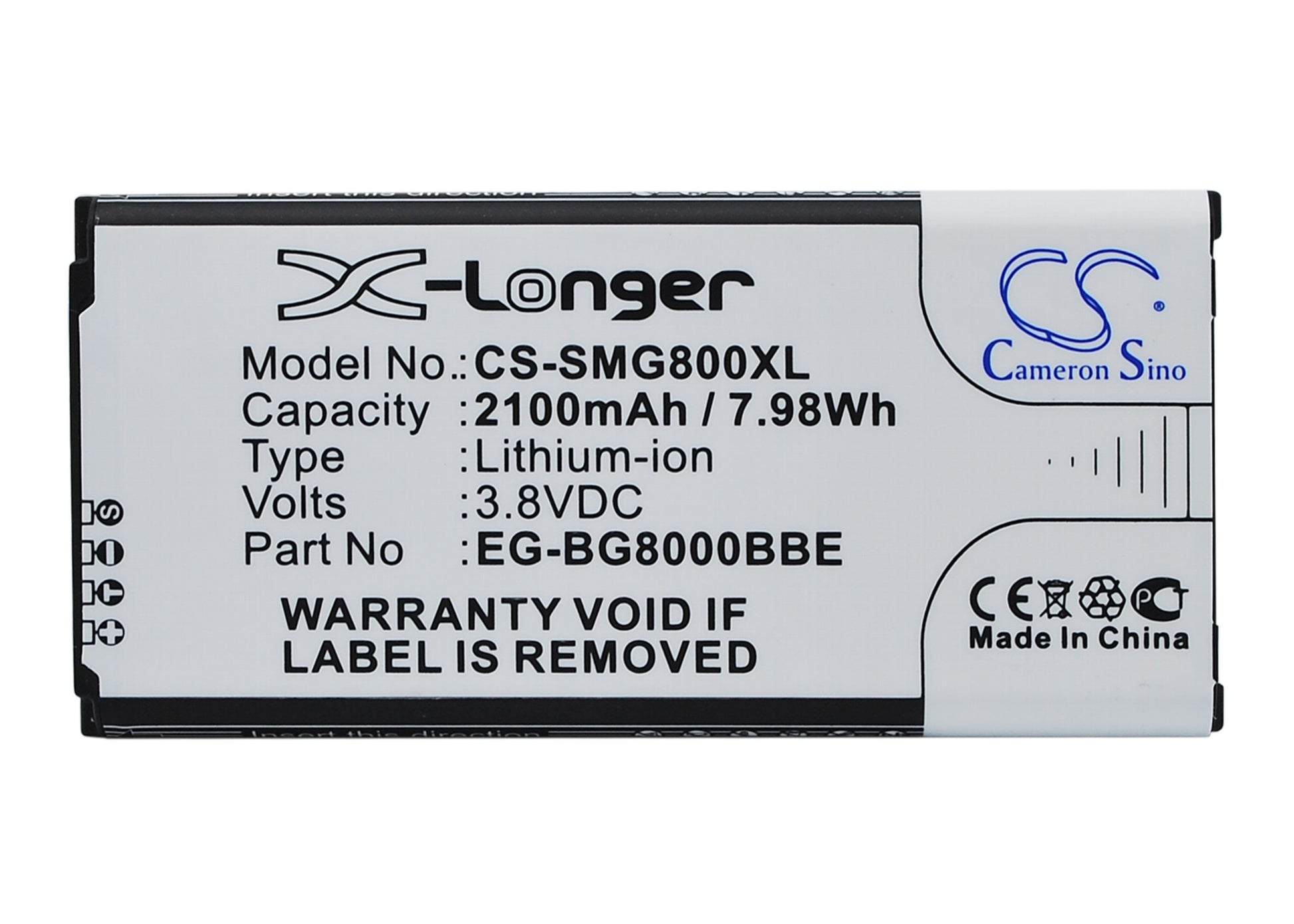 3.85V 2100mAh/8.09Wh Li-ion Mobile/SmartPhone Battery for Samsung