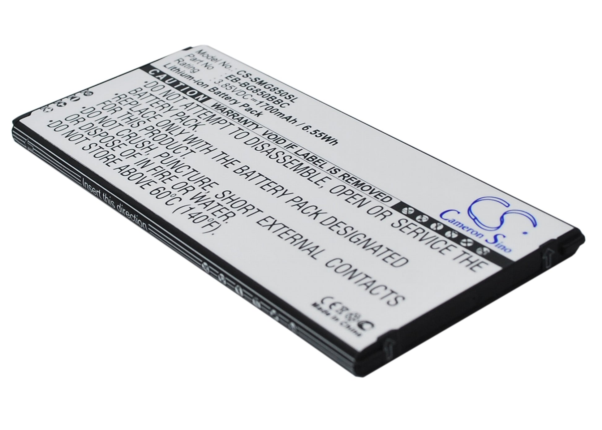 3.85V 1700mAh/6.55Wh Li-ion Mobile/SmartPhone Battery for Samsung