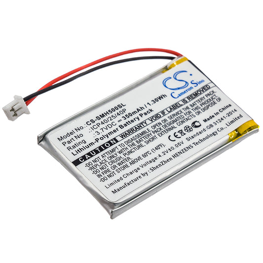 3.7V 350mAh/1.30Wh Li-Polymer Wireless Headset Battery for Sena