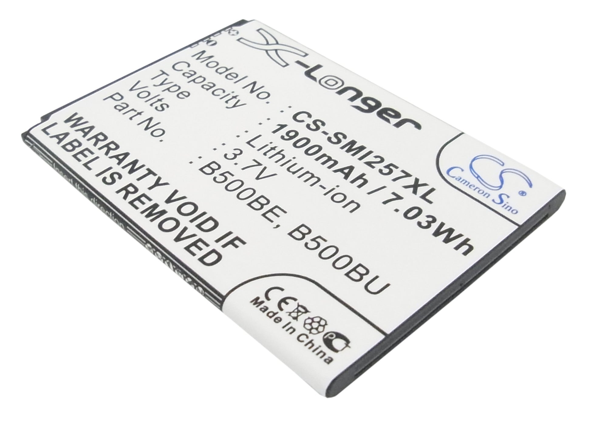 3.7V 1900mAh/7.03Wh Li-ion Mobile/SmartPhone Battery for Samsung