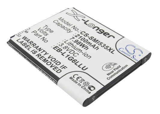3.8V 2100mAh/7.98Wh Li-ion Mobile/SmartPhone Battery for Samsung