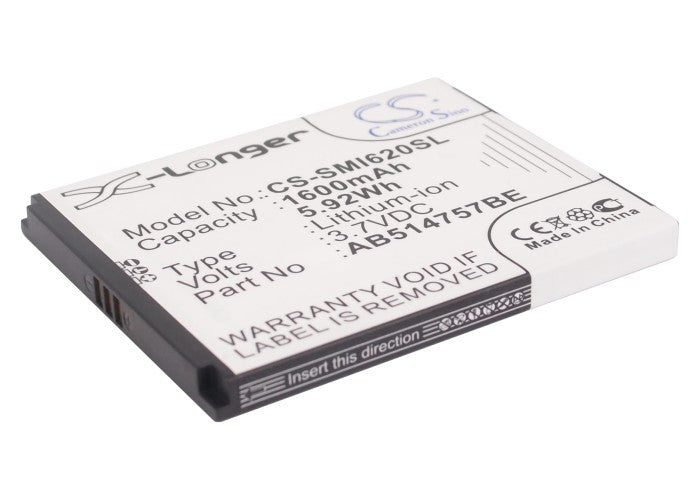 3.7V 1600mAh/5.92Wh Li-ion Mobile/SmartPhone Battery for Samsung