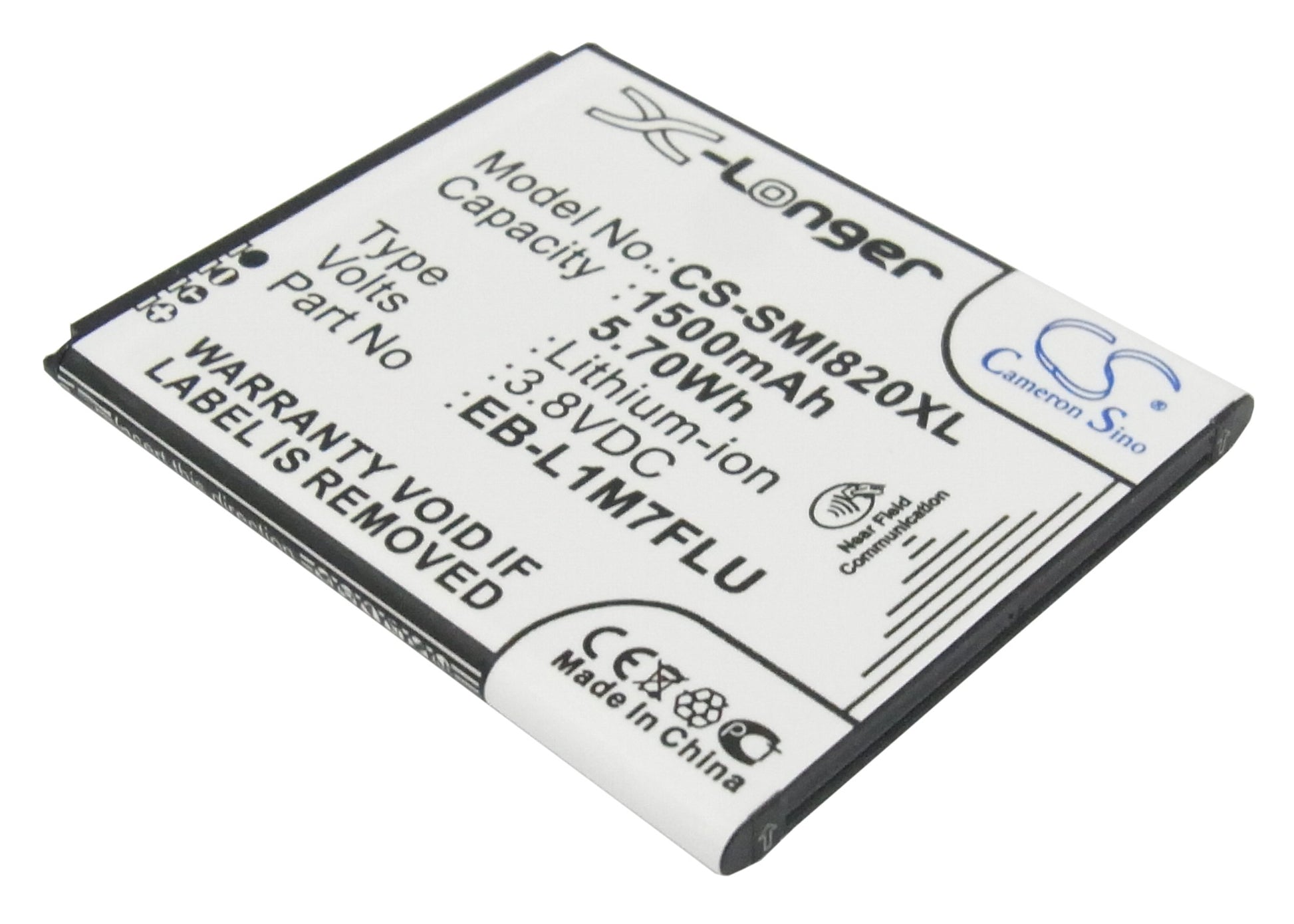 3.8V 1500mAh/5.70Wh Li-ion Mobile/SmartPhone Battery for Samsung