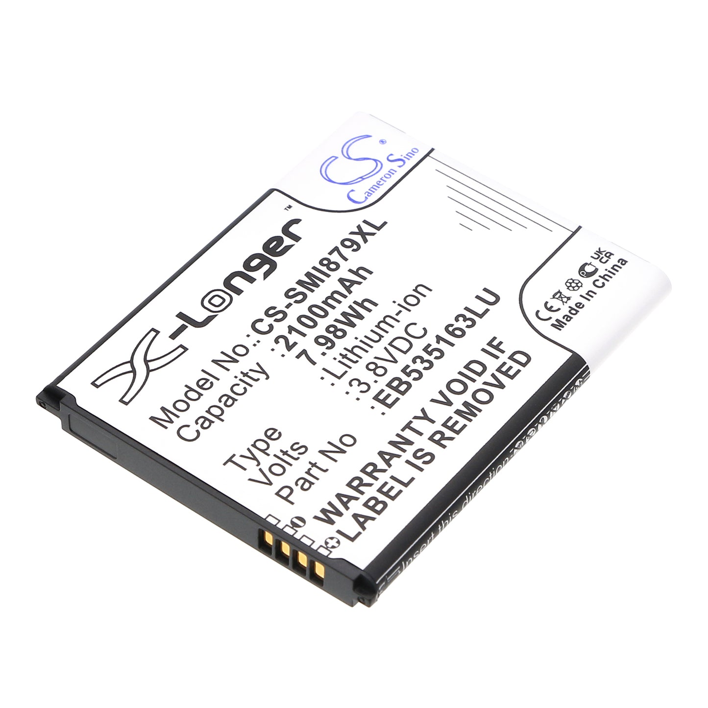 3.8V 2100mAh/7.98Wh Li-ion Mobile/SmartPhone Battery for Samsung