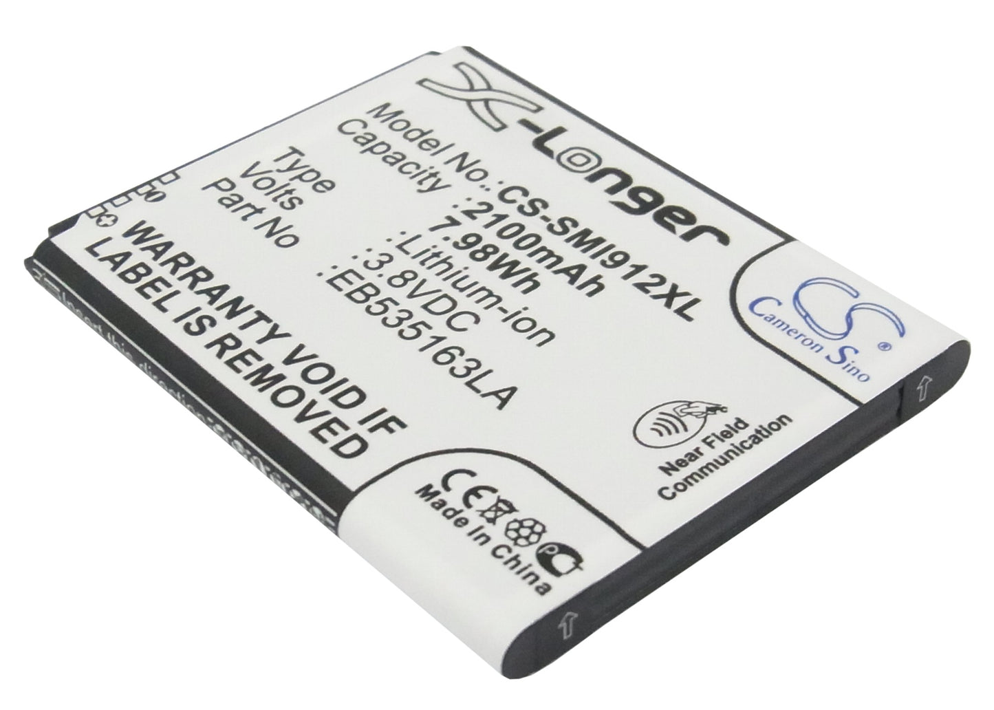 3.8V 2100mAh/7.98Wh Li-ion Mobile/SmartPhone Battery for Samsung