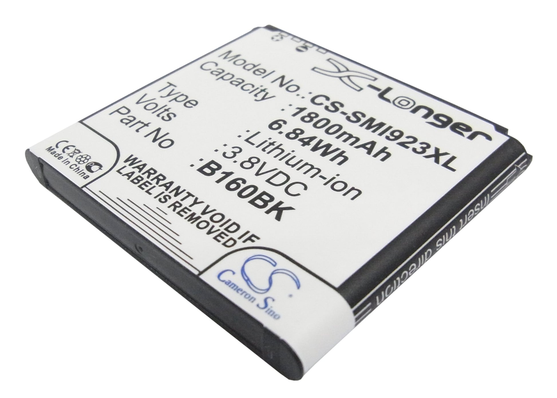 3.8V 1800mAh/6.84Wh Li-ion Mobile/SmartPhone Battery for Samsung
