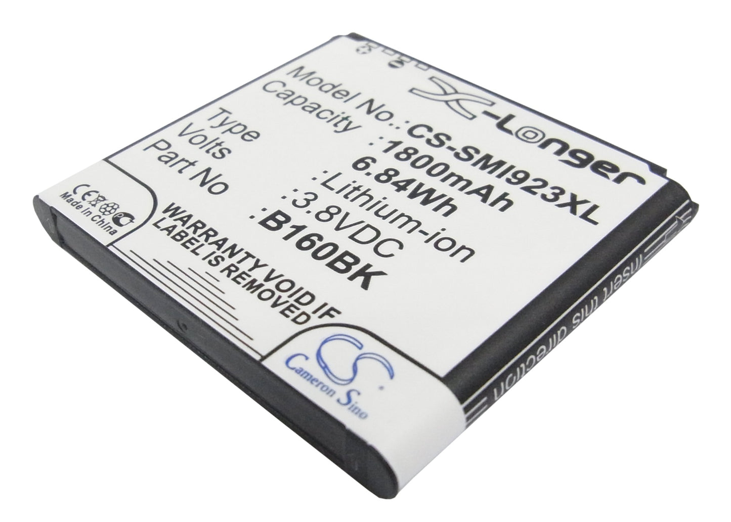 CS-SMI923XL 1800mAh / 6.84Wh  Suitable for Samsung GT-I9230, GT-I9235, Galaxy Golden ...