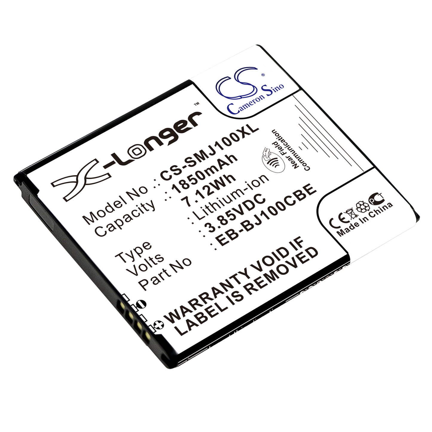 3.85V 1850mAh/7.12Wh Li-ion Mobile/SmartPhone Battery for Samsung