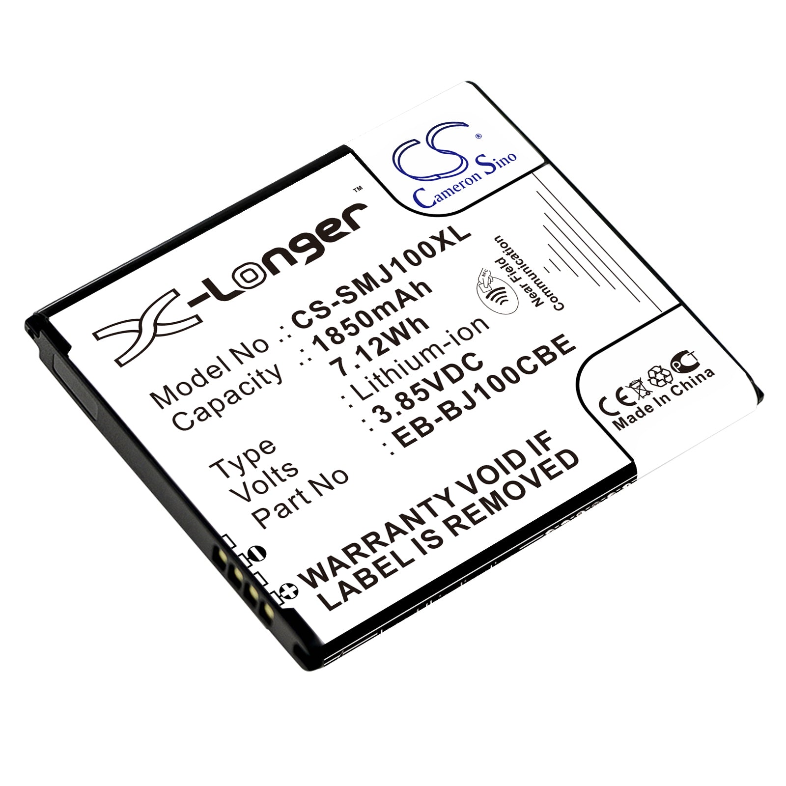 3.85V 1850mAh/7.12Wh Li-ion Mobile/SmartPhone Battery for Samsung